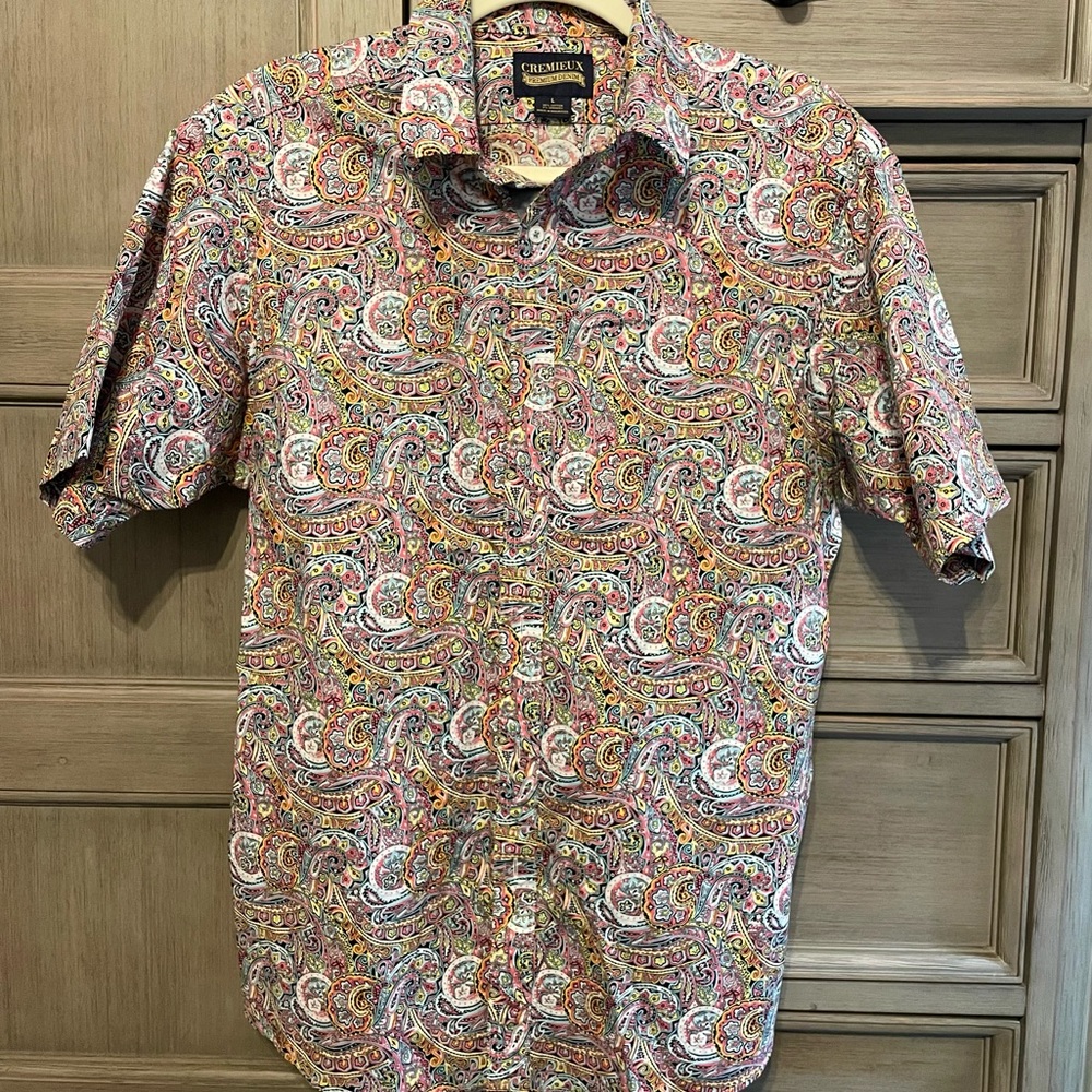 Men’s Cremieux Short Sleeve Shirt L